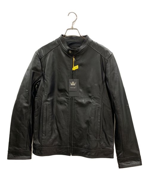 FORTIME（フォータイム）FORTIME (フォータイム) レザージャケット ブラック サイズ:L 未使用品の古着・服飾アイテム