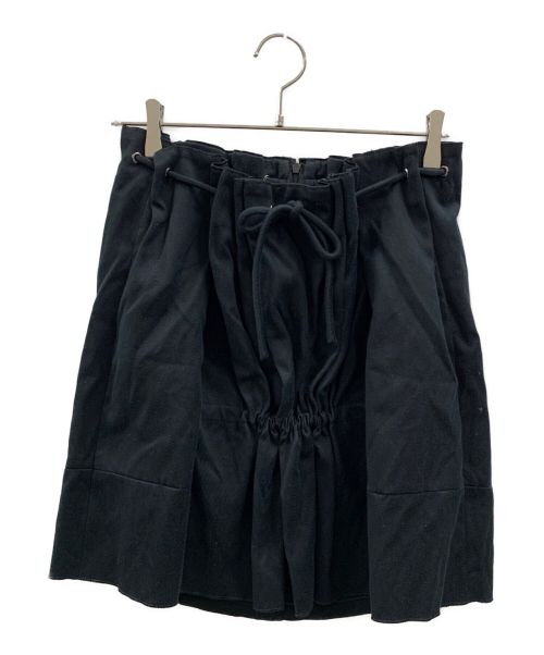 DRAWER（ドゥロワー）Drawer (ドゥロワー) コットンツイルギャザースカート ブラック サイズ:Sの古着・服飾アイテム