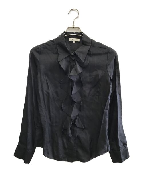 CELINE（セリーヌ）CELINE (セリーヌ) シルクシャツ ブラック サイズ:36の古着・服飾アイテム