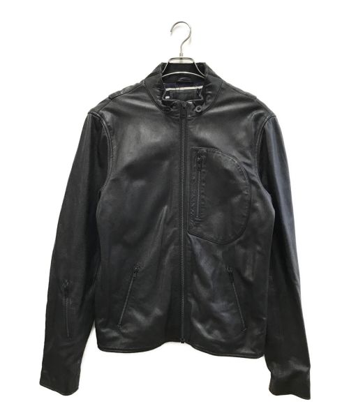 Denham（デンハム）DENHAM (デンハム) シングルライダースジャケット ブラック サイズ:L 未使用品の古着・服飾アイテム