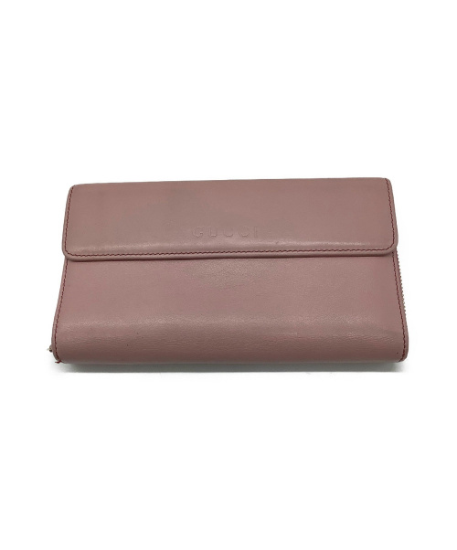 中古 古着通販 Gucci グッチ 2つ折り財布 ピンク レザー ブランド 古着通販 トレファク公式 Trefac Fashion