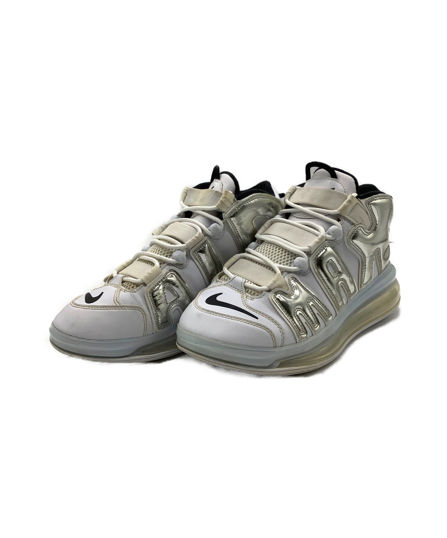 中古 古着通販 Nike ナイキ ハイカットスニーカー ホワイト シルバー サイズ 28cm Air More Up Tempo Bq7668 100 ブランド 古着通販 トレファク公式 Trefac Fashion