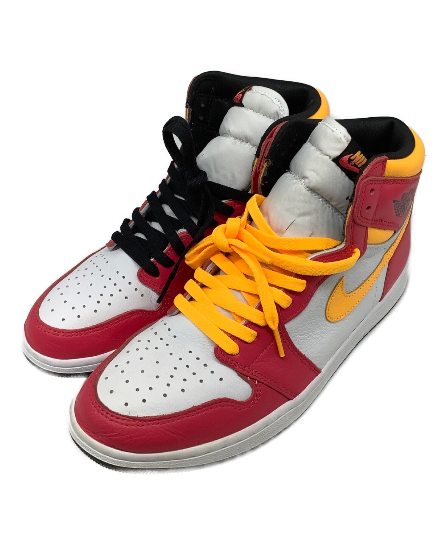 【中古・古着通販】NIKE (ナイキ) AIR JORDAN 1 RETRO HIGH OG ピンク×イエロー サイズ29cm｜ブランド