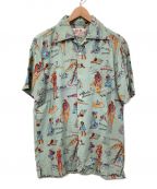 Aloha Blossom（）の古着「アロハシャツ」｜スカイブルー