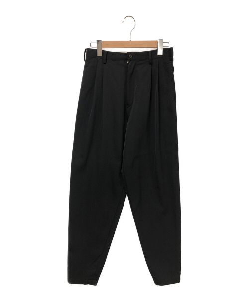 Y's（ワイズ）Y's (ワイズ) ウールギャバタックパンツ ブラック サイズ:Lの古着・服飾アイテム