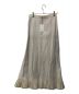 THIRD MAGAZINE (サードマガジン) リネンナイロン裾タックロングスカート グレー サイズ:3 未使用品：11800円
