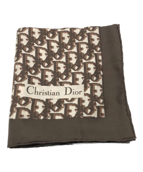 Christian Dior（クリスチャン ディオール）Christian Dior (クリスチャン ディオール) シルクスカーフ トロッター ブラウンの古着・服飾アイテム
