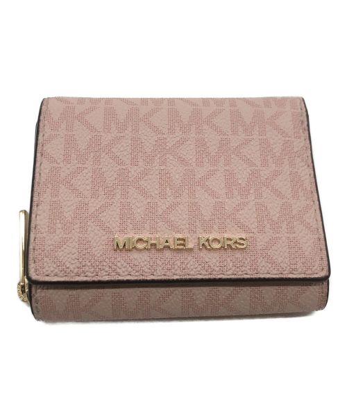 MICHAEL KORS（マイケルコース）MICHAEL KORS (マイケルコース) 3つ折り財布 ピンクの古着・服飾アイテム