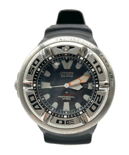 CITIZEN（シチズン）CITIZEN (シチズン) 腕時計 ブラック プロフェッショナル ダイバーズ B873-S057892 クォーツ(エコドライブ） 動作確認済み ラの古着・服飾アイテム