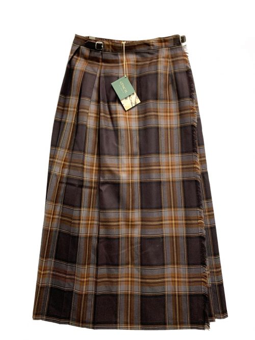 O'NEIL OF DUBLIN（オニールオブダブリン）O'NEIL OF DUBLIN (オニールオブダブリン) チェックラップスカート ブラウン サイズ:US10 未使用品の古着・服飾アイテム