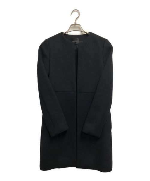 YOKO CHAN（ヨーコチャン）YOKO CHAN (ヨーコチャン) ノーカラーコート ブラック サイズ:36の古着・服飾アイテム