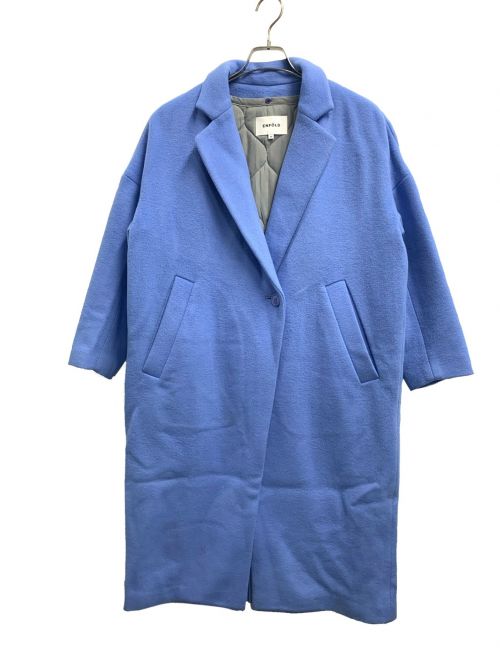 ENFOLD（エンフォルド）ENFOLD (エンフォルド) オーバーサイズチェスターコート ブルー サイズ:36の古着・服飾アイテム