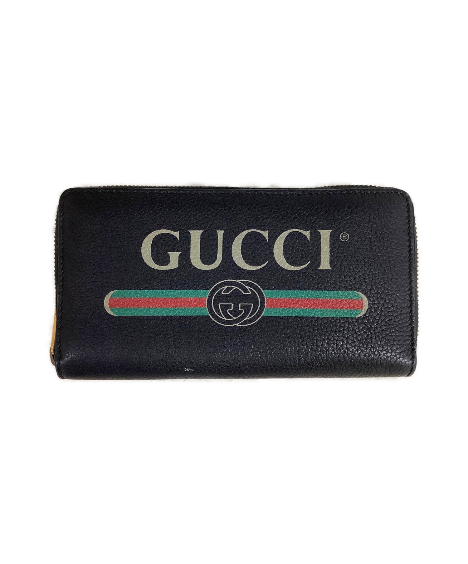 中古 古着通販 Gucci グッチ ロゴラウンドファスナー長財布 ブラック 0416 ブランド 古着通販 トレファク公式 Trefac Fashion