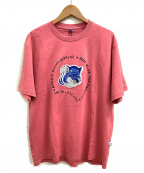 ADER error×MAISON KITSUNE（アーダーエラー×メゾン​キツネ）の古着「ワッペンTシャツ」｜ピンク