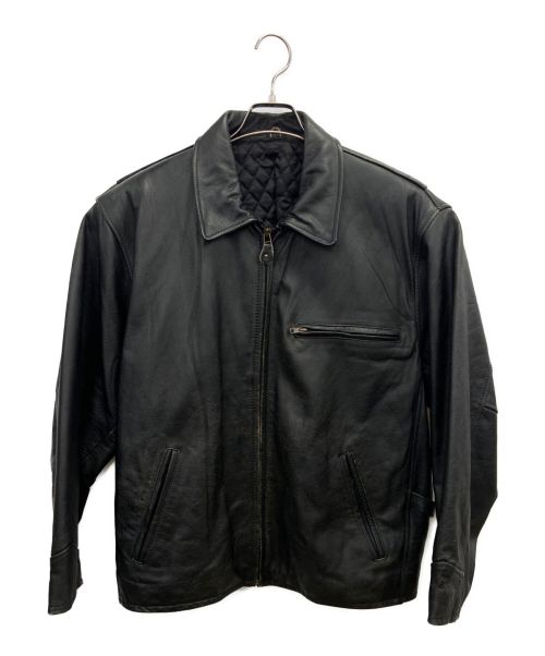レザージャケット（レザージャケット）レザージャケット (レザージャケット) レザージャケット ブラック サイズ:Lの古着・服飾アイテム