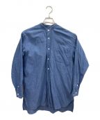COMOLIコモリ）の古着「ベタシャンバンドカラーシャツ」｜ブルー