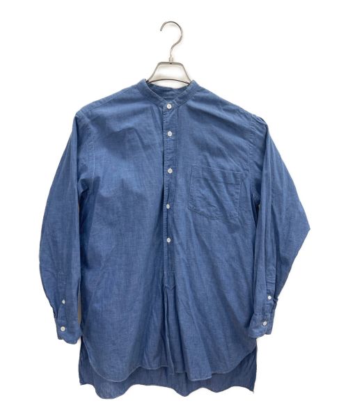 COMOLI（コモリ）COMOLI (コモリ) ベタシャンバンドカラーシャツ ブルー サイズ:FREEの古着・服飾アイテム