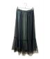 Lallia Mu (ラリア ムー) チュールラッピングトリコロールスカート ブラック×グリーン サイズ:38 未使用品：5000円