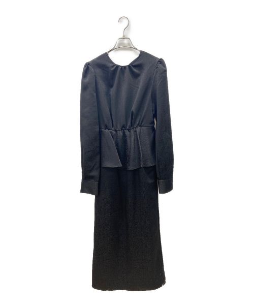 Ameri（アメリ）AMERI (アメリ) LADY LIKE PEPLUM DRESS ブラック サイズ:Mの古着・服飾アイテム