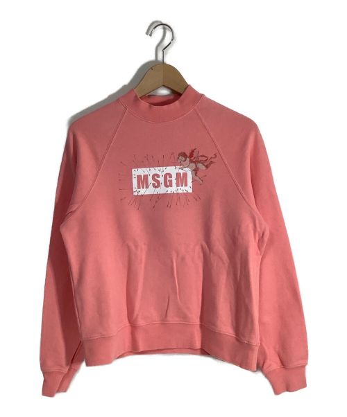 MSGM（エムエスジーエム）MSGM (エムエスジーエム) ラグランスリーブモックネックスウェット ピンク サイズ:XSの古着・服飾アイテム