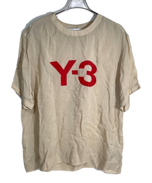 Y-3（ワイスリー）Y-3 (ワイスリー) ロゴプリントカットソー ベージュ×レッド サイズ:Mの古着・服飾アイテム
