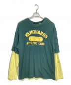 INSCRIREアンスクリア）の古着「VAN Vanguards Athletic Club Layered Tee」｜グリーン×イエロー