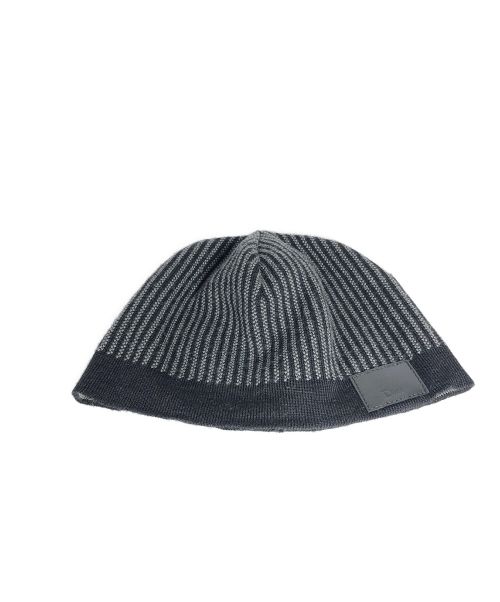 DIOR HOMME（ディオール オム）DIOR HOMME (ディオール オム) ニット帽 ブラック×グレーの古着・服飾アイテム