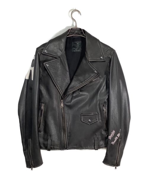 REPLAY（リプレイ）REPLAY (リプレイ) ダブルライダースジャケット ダークブラウン サイズ:Mの古着・服飾アイテム