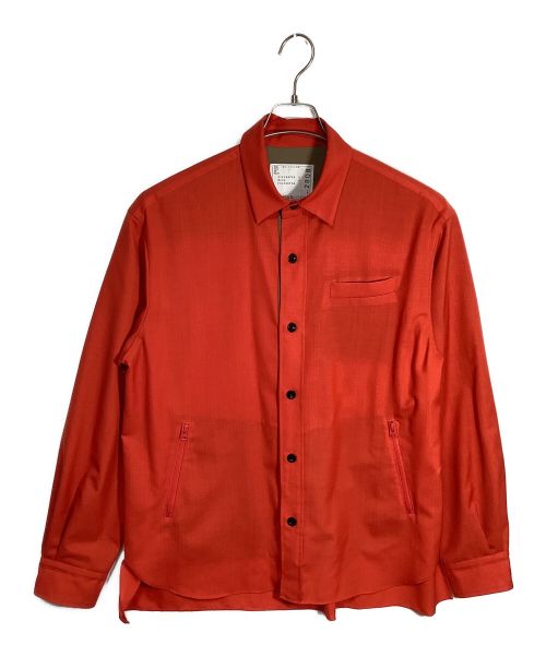 sacai（サカイ）sacai (サカイ) シャツジャケット レッド サイズ:2の古着・服飾アイテム