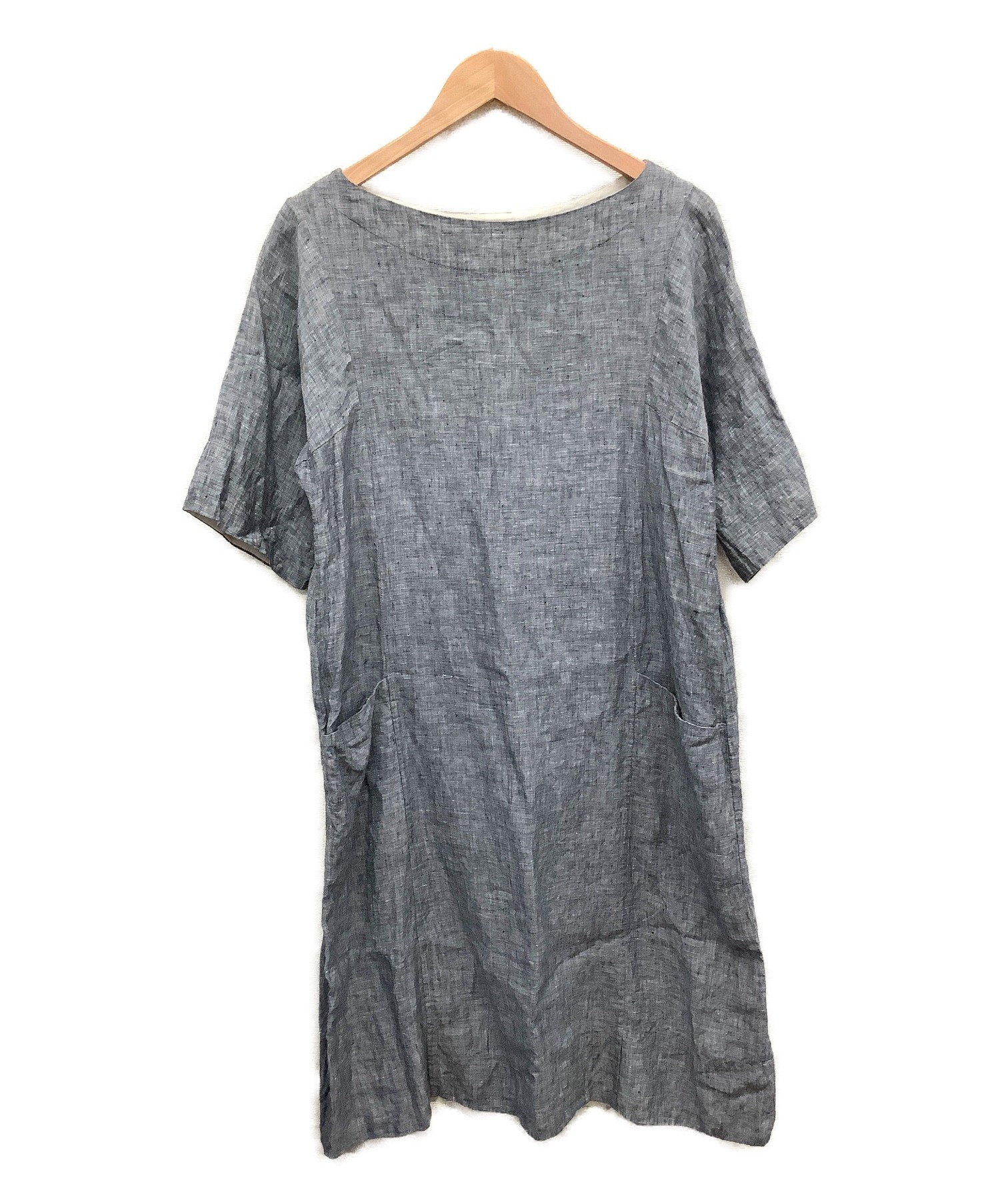 中古 古着通販 Margaret Howell マーガレットハウエル リネンワンピース グレー サイズ F 夏物 リネン100 ブランド 古着通販 トレファク公式 Trefac Fashion