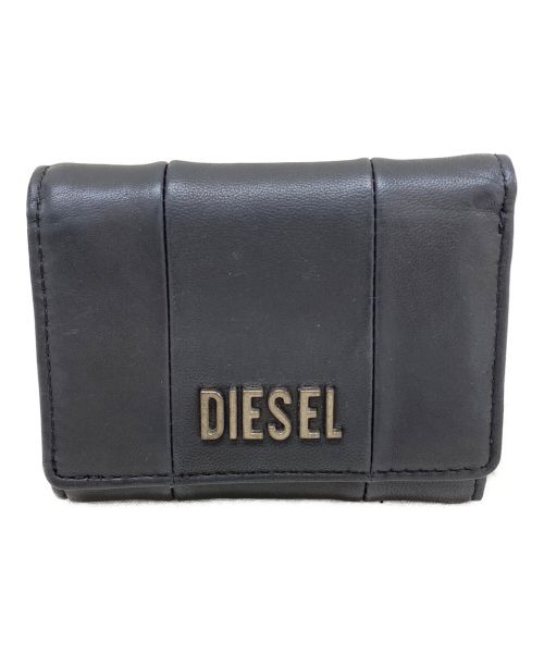 DIESEL（ディーゼル）DIESEL (ディーゼル) コンパクトウォレット ブラックの古着・服飾アイテム