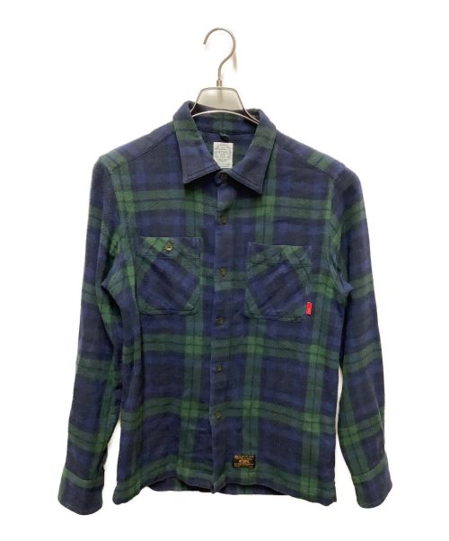 WTAPS（ダブルタップス）WTAPS (ダブルタップス) ネルシャツ ネイビー×グリーン サイズ:Sの古着・服飾アイテム