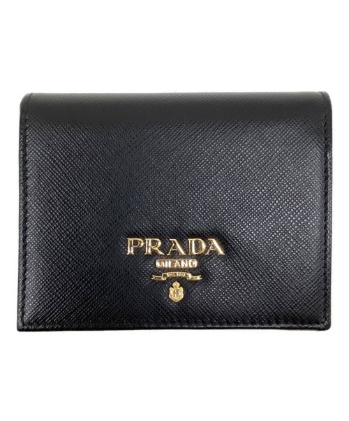 PRADA（プラダ）PRADA (プラダ) 2つ折り財布 ブラックの古着・服飾アイテム