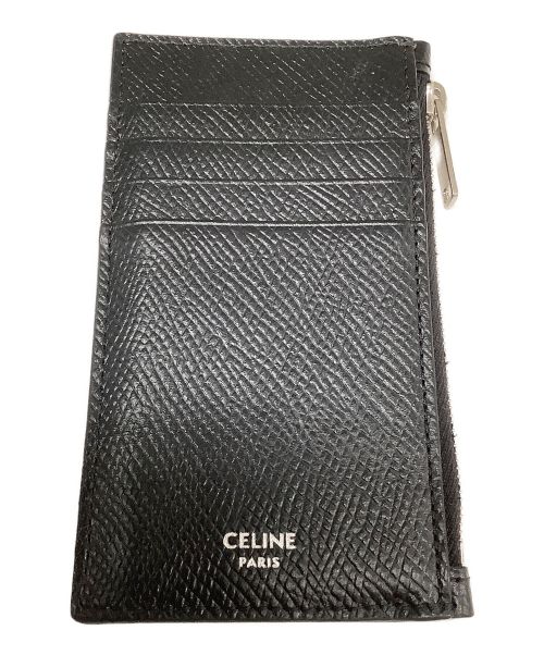 CELINE（セリーヌ）CELINE (セリーヌ) コンパクト ジップドカードホルダー / ブラックの古着・服飾アイテム