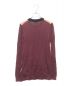 BURBERRY LONDON ENGLAND (バーバリー ロンドン イングランド) Buck Colorblock Silk Blend Sweater ピンク×ボルドー サイズ:S：9800円