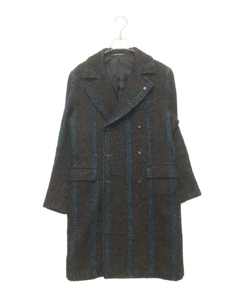 TAGLIATORE（タリアトーレ）TAGLIATORE (タリアトーレ) ダブルブレストコート ブラウン×スカイブルー サイズ:46の古着・服飾アイテム