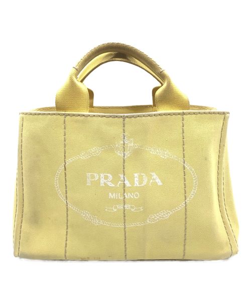 PRADA（プラダ）PRADA (プラダ) カナパ　トートバッグ イエローの古着・服飾アイテム