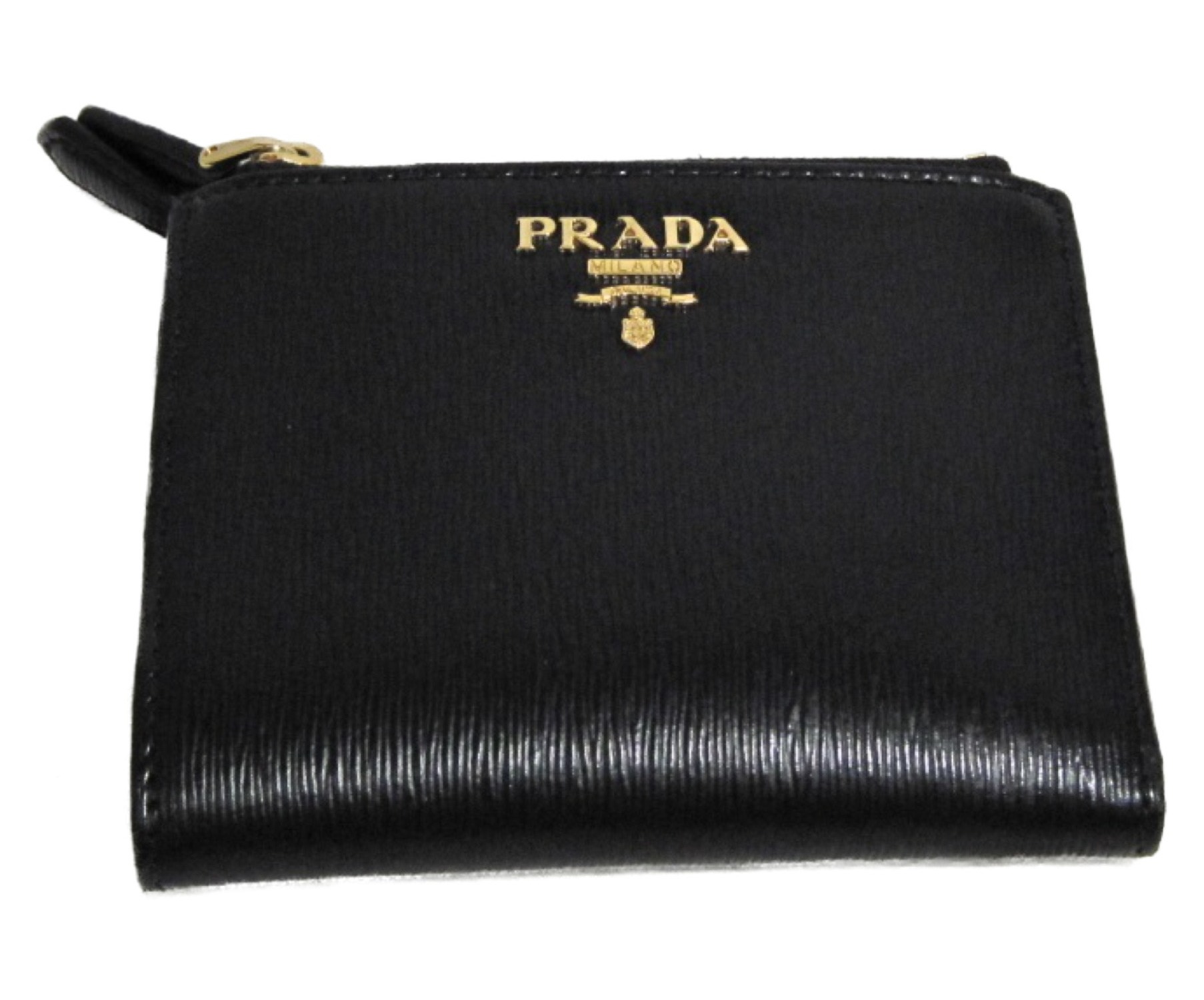 中古 古着通販 Prada プラダ 2つ折り財布 ブラック Iml024 ブランド 古着通販 トレファク公式 Trefac Fashion