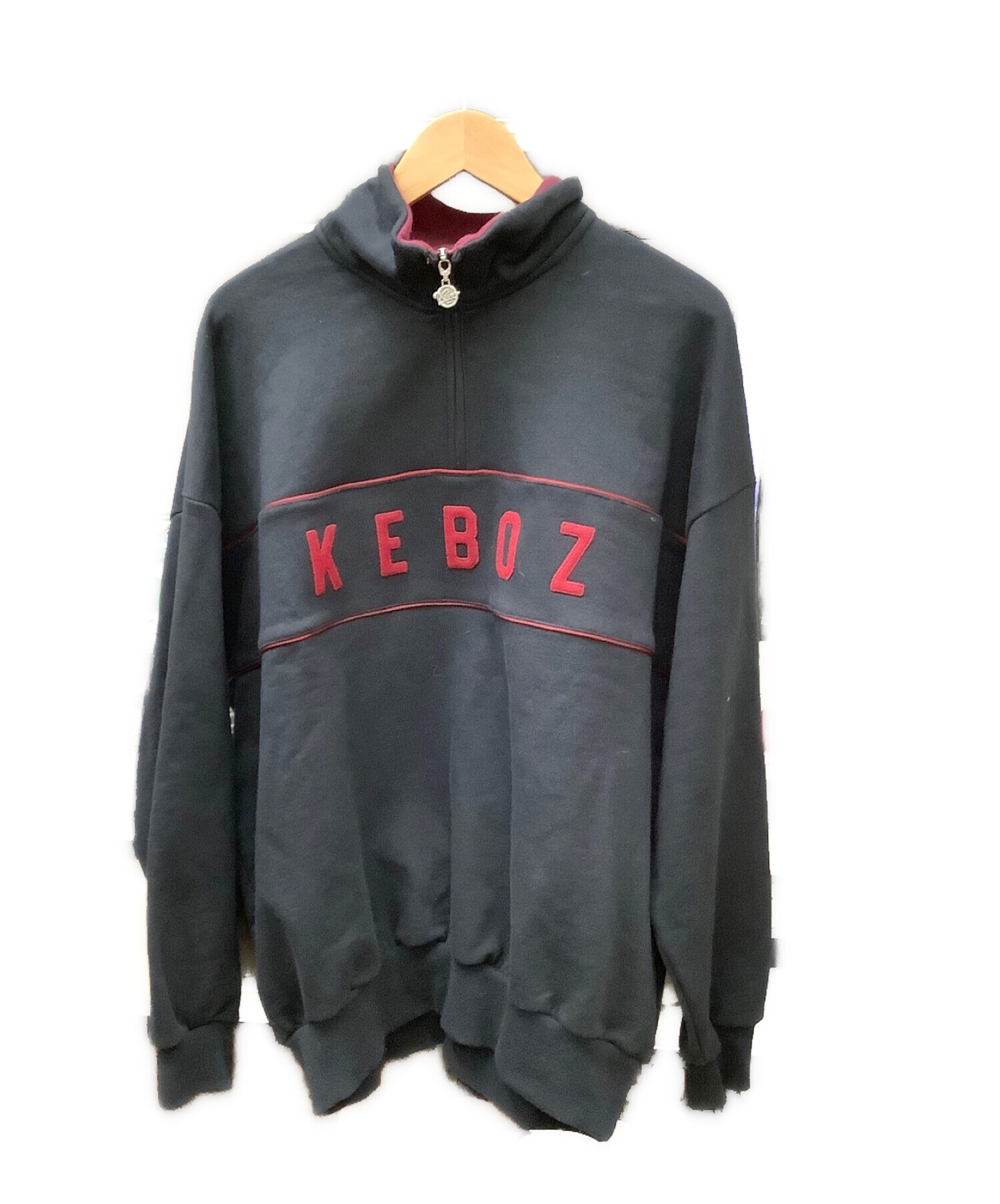 KEBOZ (ケボズ) ハーフジップスウェット ブラック サイズ:M
