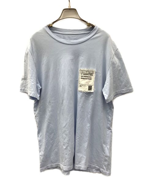 Maison Margiela（メゾンマルジェラ）Maison Margiela (メゾンマルジェラ) STEREO TYPE T-Shirt スカイブルー サイズ:50の古着・服飾アイテム