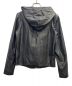 HELMUT LANG (ヘルムートラング) ラムレザージャケット HOODED ブラック サイズ:Ｓ：14800円