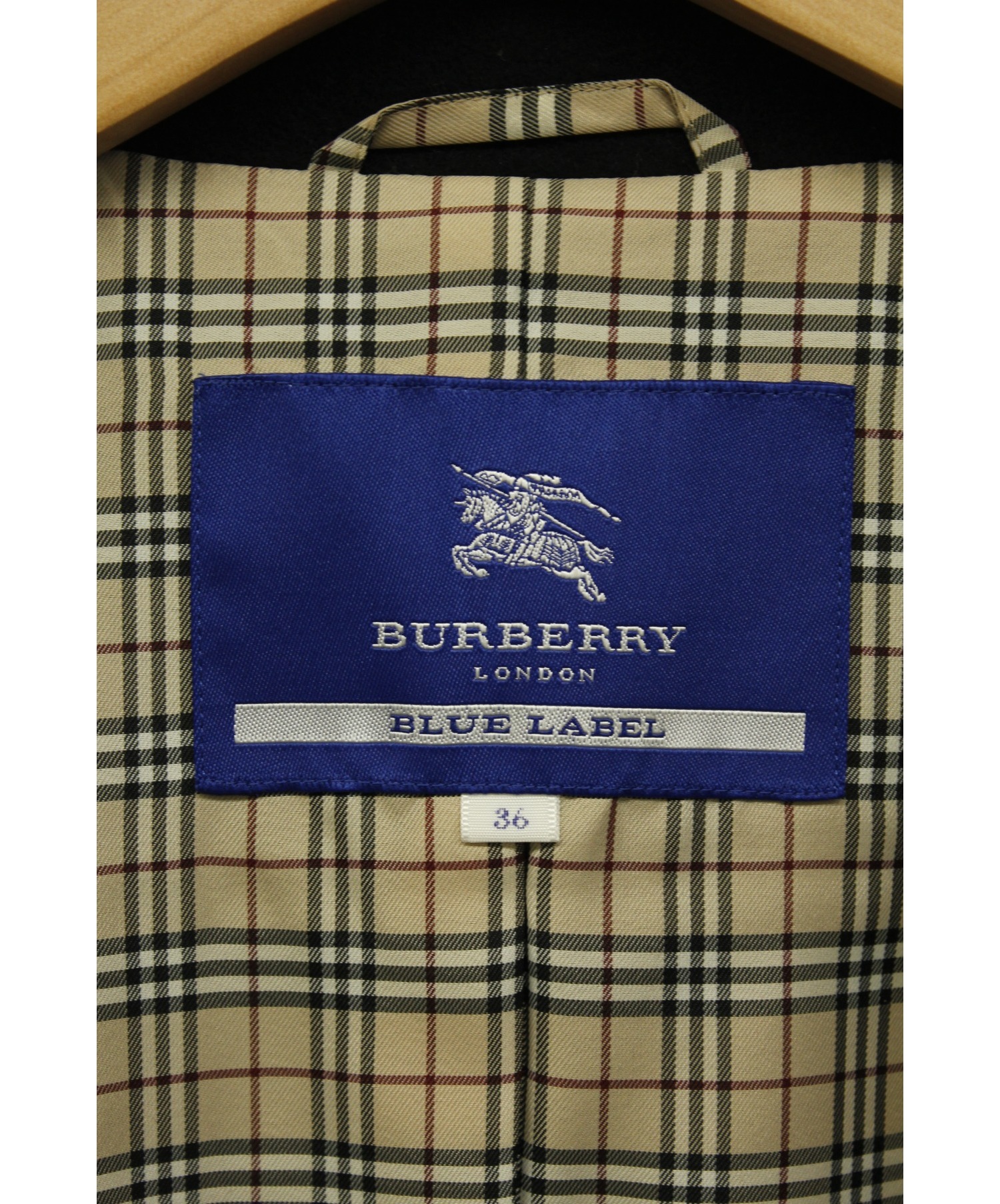 BURBERRY BLUE LABEL (バーバリーブルーレーベル) コート ブラック サイズ:36
