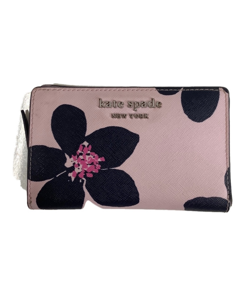 Kate Spade（ケイトスペード）Kate Spade (ケイトスペード) 2つ折り財布 ピンク×ネイビーの古着・服飾アイテム