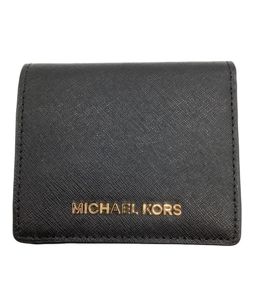 MICHAEL KORS（マイケルコース）MICHAEL KORS (マイケルコース) 2つ折り財布 ブラックの古着・服飾アイテム