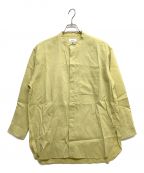 ATELIER BETONアトリエベトン）の古着「ノーカラーシャツ」｜黄緑