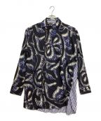 Vivienne Westwood manヴィヴィアン ウェストウッド マン）の古着「ダブルレジスターレースビッグオジークラークシャツ」｜ネイビー