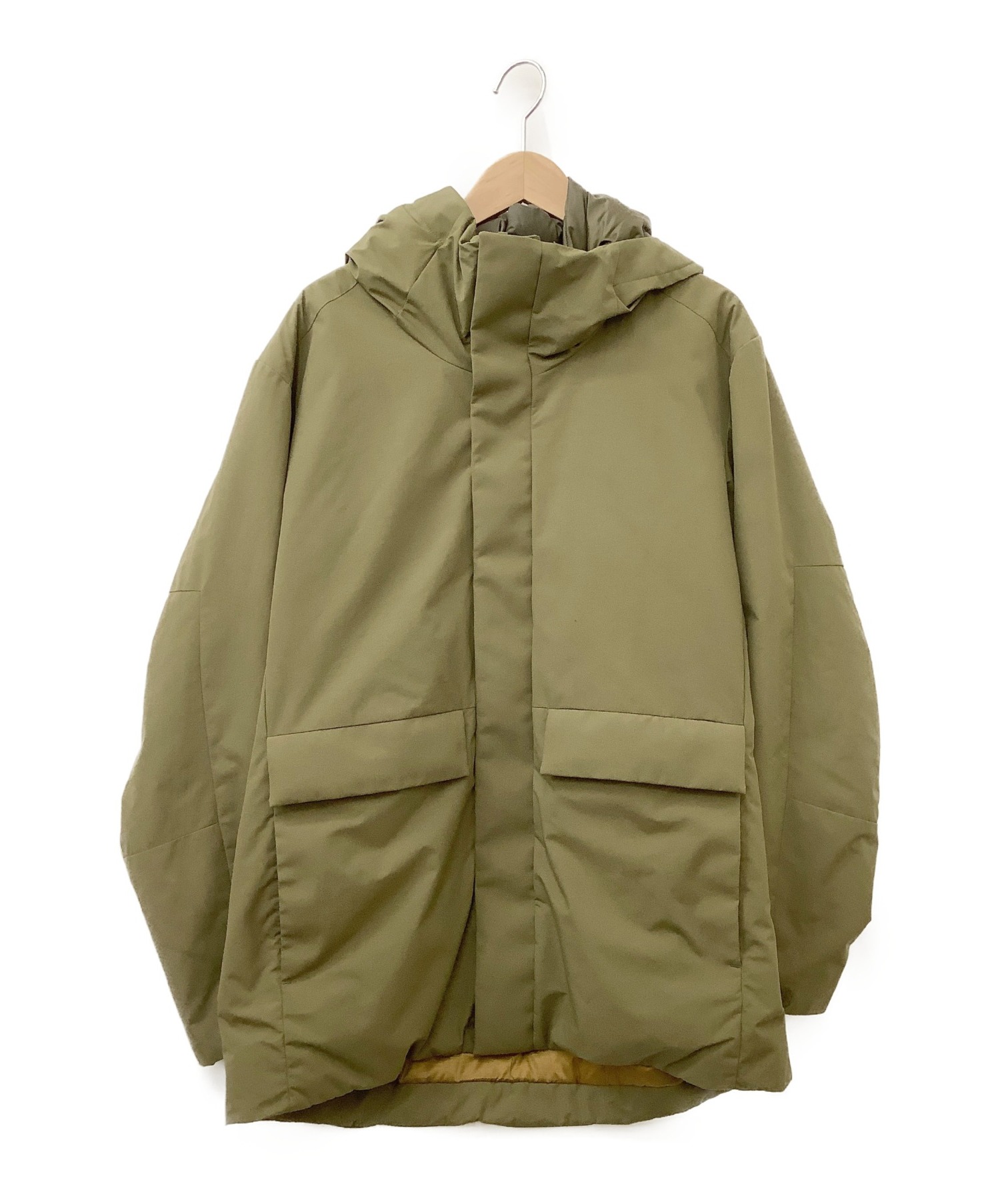 中古 古着通販 Uniqlo ユニクロ フーデッドハイブリッドダウンジャケット カーキ サイズ L ダウン90 ブランド 古着通販 トレファク公式 Trefac Fashion