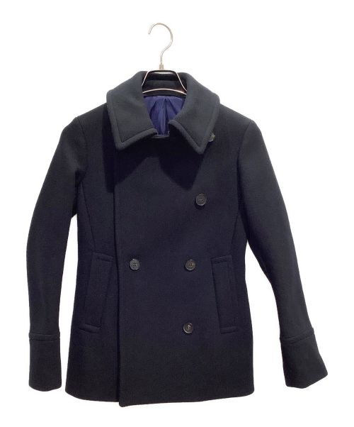DRAWER（ドゥロワー）DRAWER (ドゥロワー) ウールメルトンPコート ブラック サイズ:36の古着・服飾アイテム