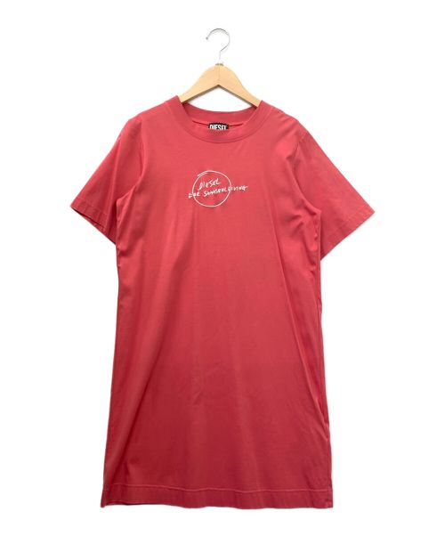 DIESEL（ディーゼル）DIESEL (ディーゼル) カットソーワンピース ピンク サイズ:Mの古着・服飾アイテム