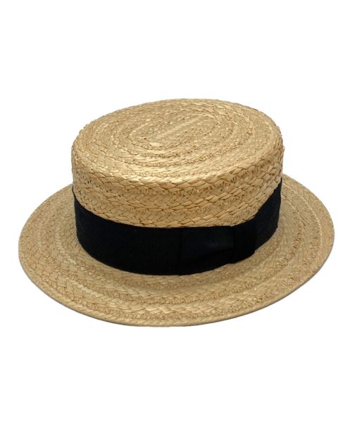 toraya（トラヤ）toraya (トラヤ) カンカン帽 ベージュの古着・服飾アイテム